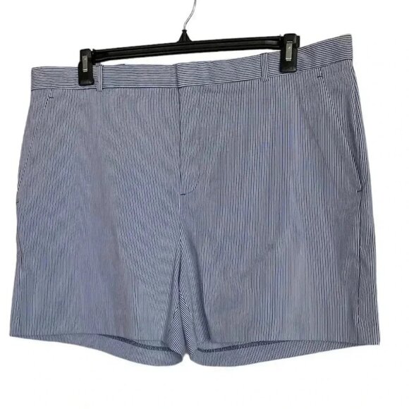 Banana Republic Factory Pants - Banana republic blue and  white striped 5 inch shorts sz 18